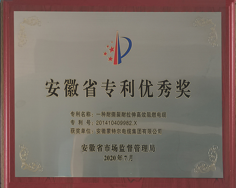 安徽省專利優(yōu)秀獎