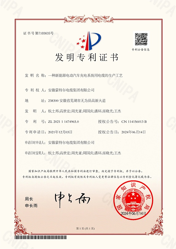 發(fā)明專利證書(shū)